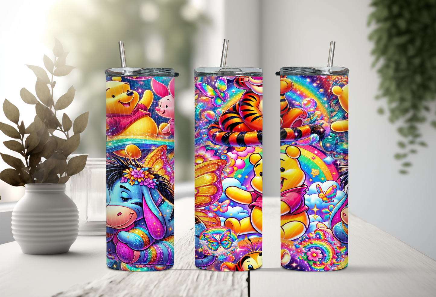 Whimsical Honey Bear Fantasy Tumbler – 20oz Skinny Stainless Steel Tumbler