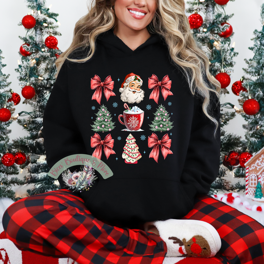 🎅 Retro Santa Christmas Hoodie 🎀✨