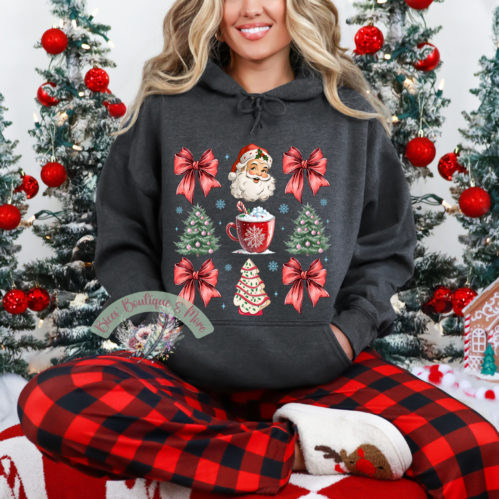 🎅 Retro Santa Christmas Hoodie 🎀✨