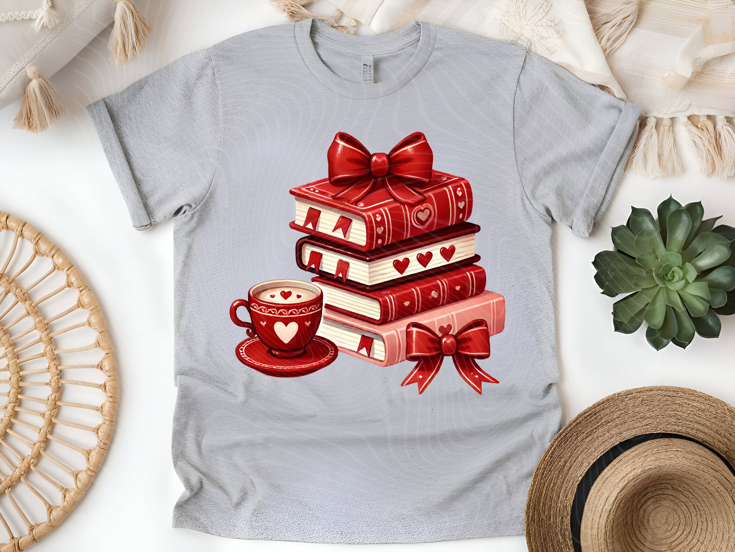 Cozy Books & Coffee Shirt – Valentine Book Lover Graphic Tee