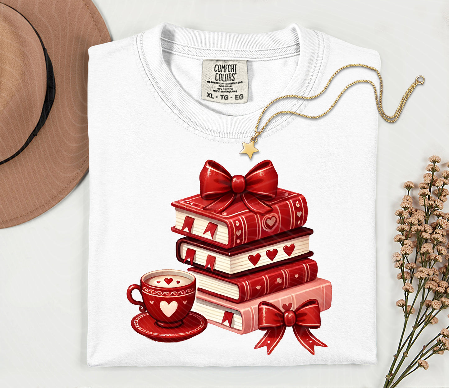 Cozy Books & Coffee Shirt – Valentine Book Lover Graphic Tee