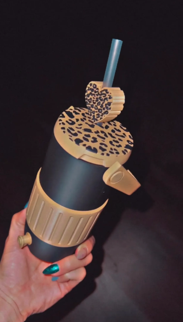 12oz Skinny Cheetah Can Koozie