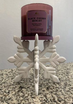 Snowflake Candle Pedestal & Display Stand | 3D Printed Winter Christmas Décor