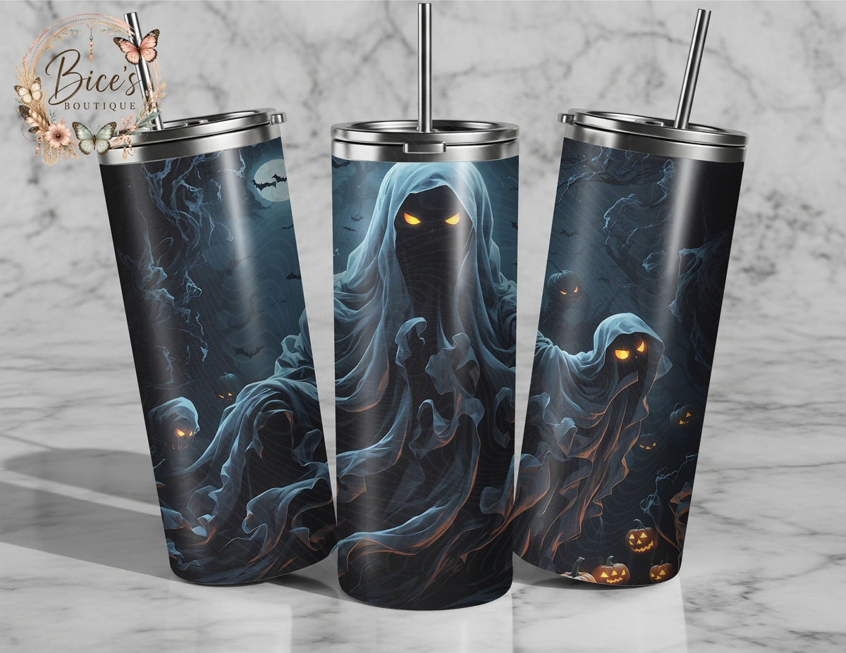 Haunted Shadows 20oz Tumbler – Dark Spooky Ghost Halloween Tumbler