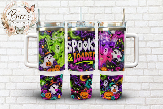 Spooky & Loaded 40oz Halloween Tumbler