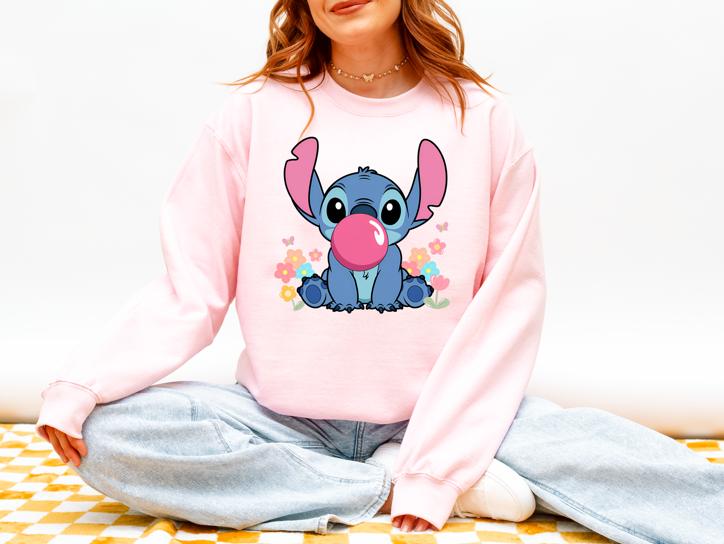 Cute Alien Bubble Graphic Sweatshirt | Playful Cartoon Crewneck