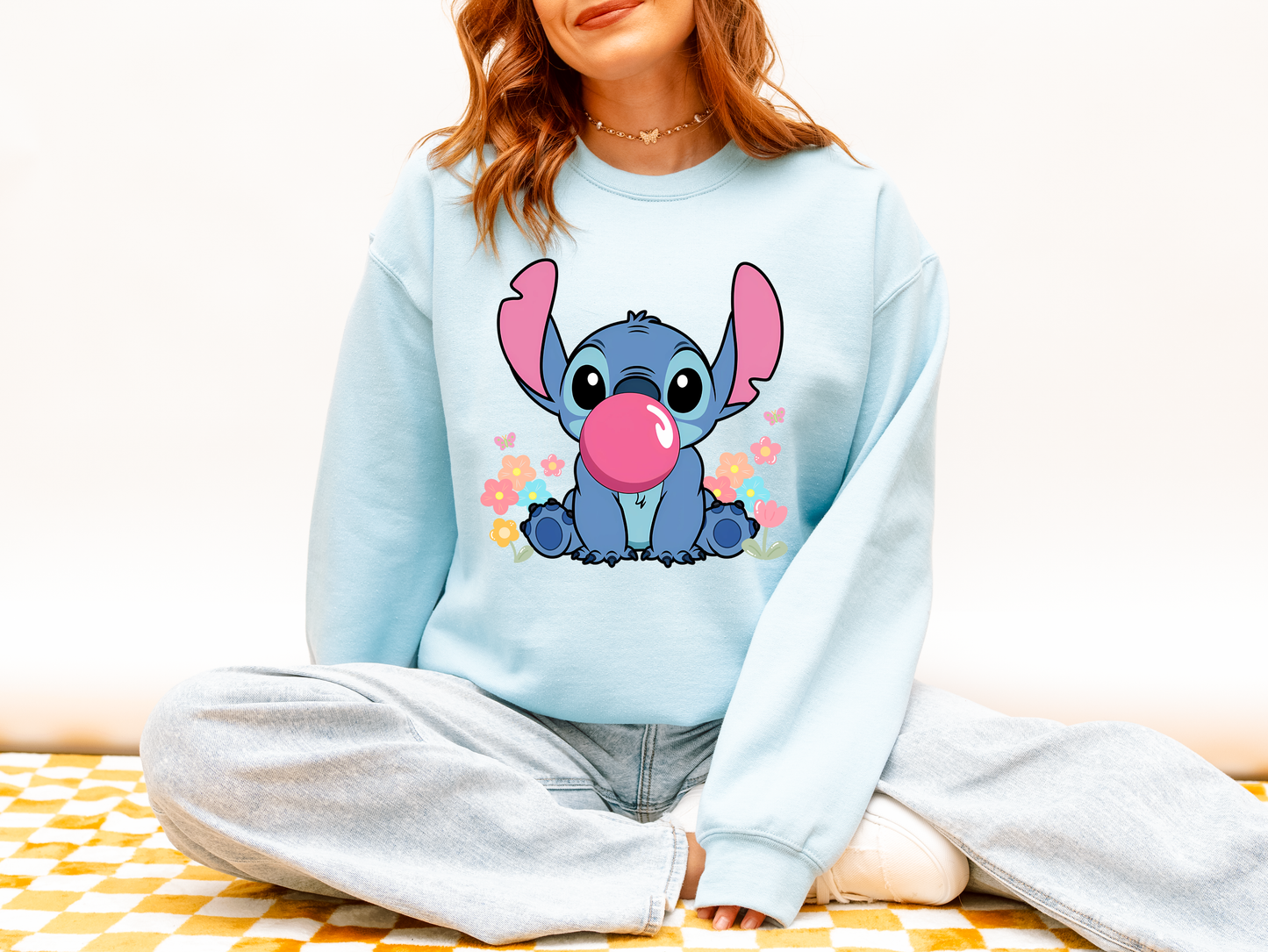 Cute Alien Bubble Graphic Sweatshirt | Playful Cartoon Crewneck