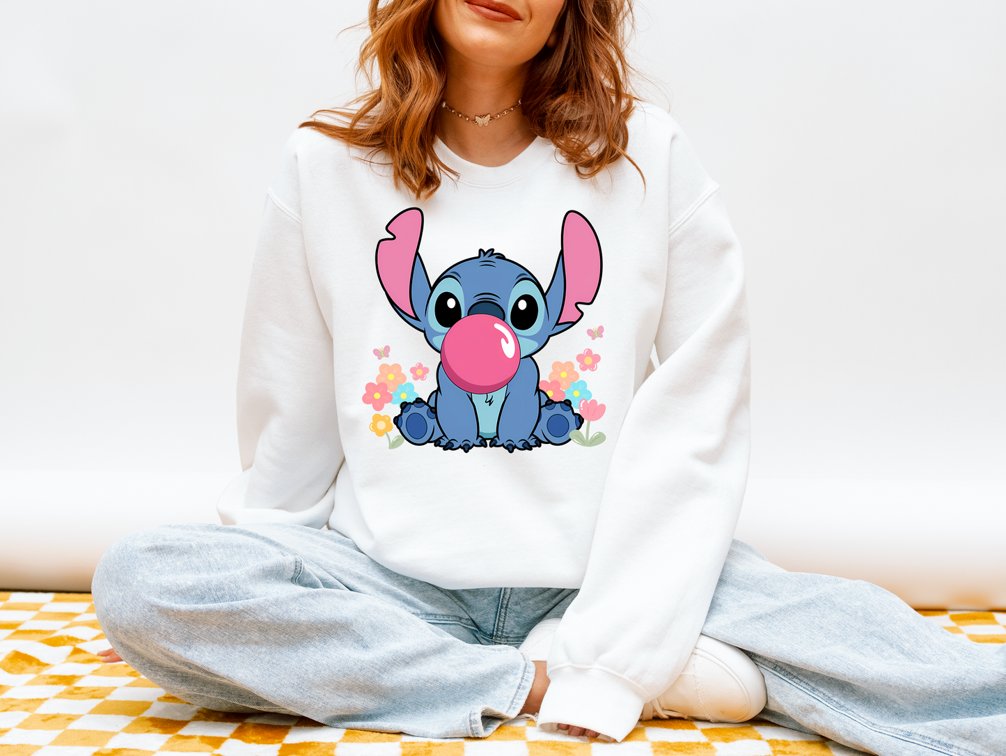 Cute Alien Bubble Graphic Sweatshirt | Playful Cartoon Crewneck