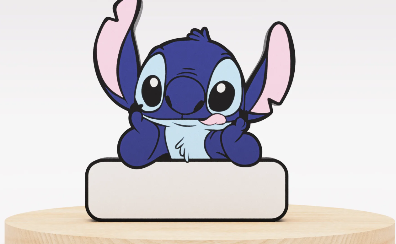 Cute Space Creature Custom Name Lamp
