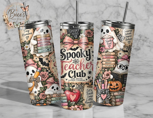 Spooky Teacher Club 20oz Tumbler – Cute Halloween Teacher Tumbler