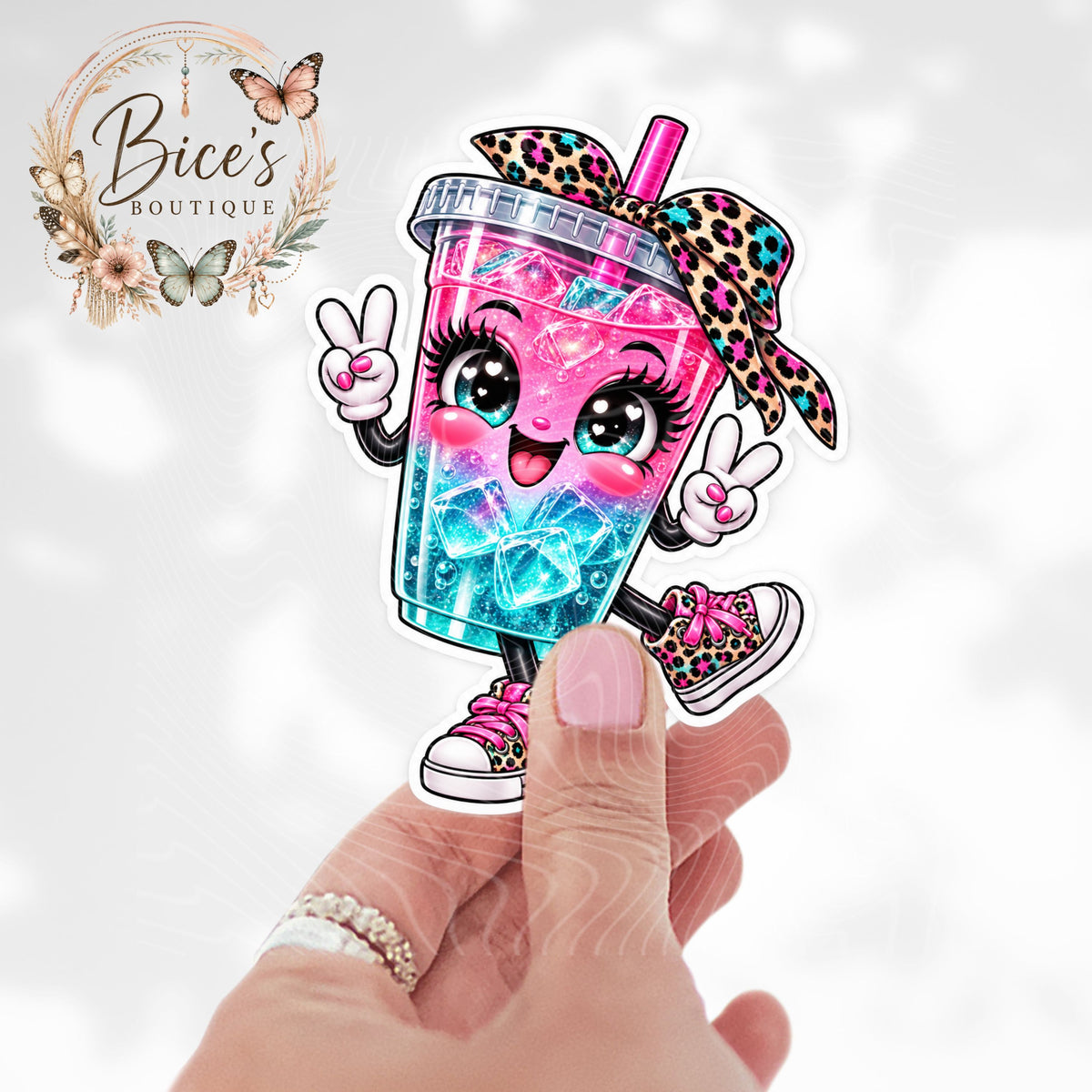 Loaded Tea Girl UV DTF Decal – 3.5"