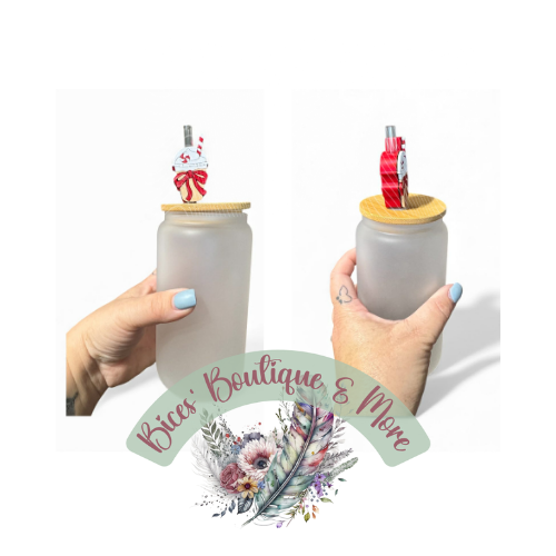 Peppermint Swirl Straw Hugger