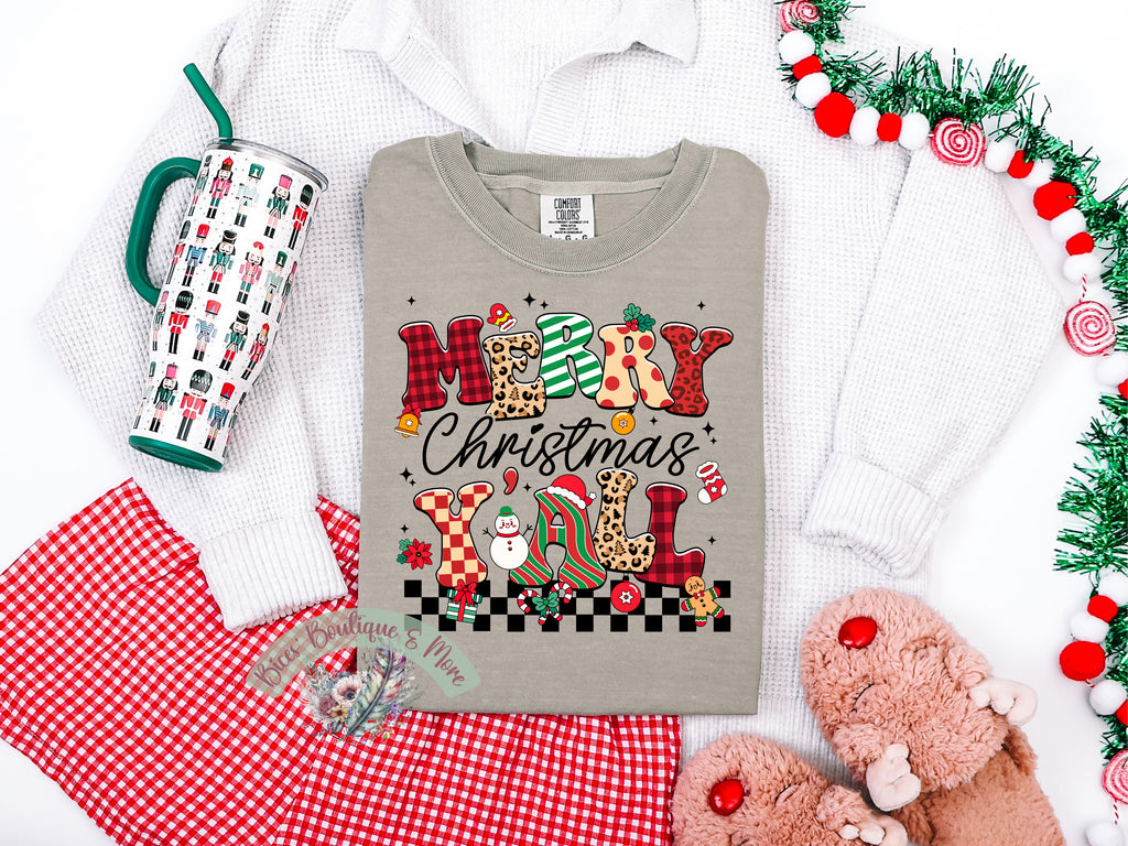 🎄 Merry Christmas Y’all Graphic Tee 🎅✨